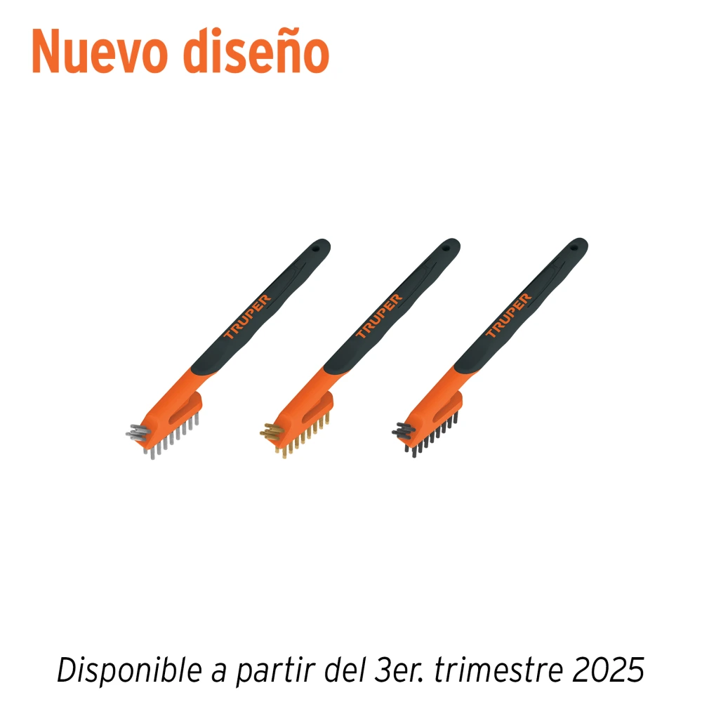 10652 JUEGO DE 3 MINICEPILLOS DE ALAMBRE 28 PINCELES, TRUPER