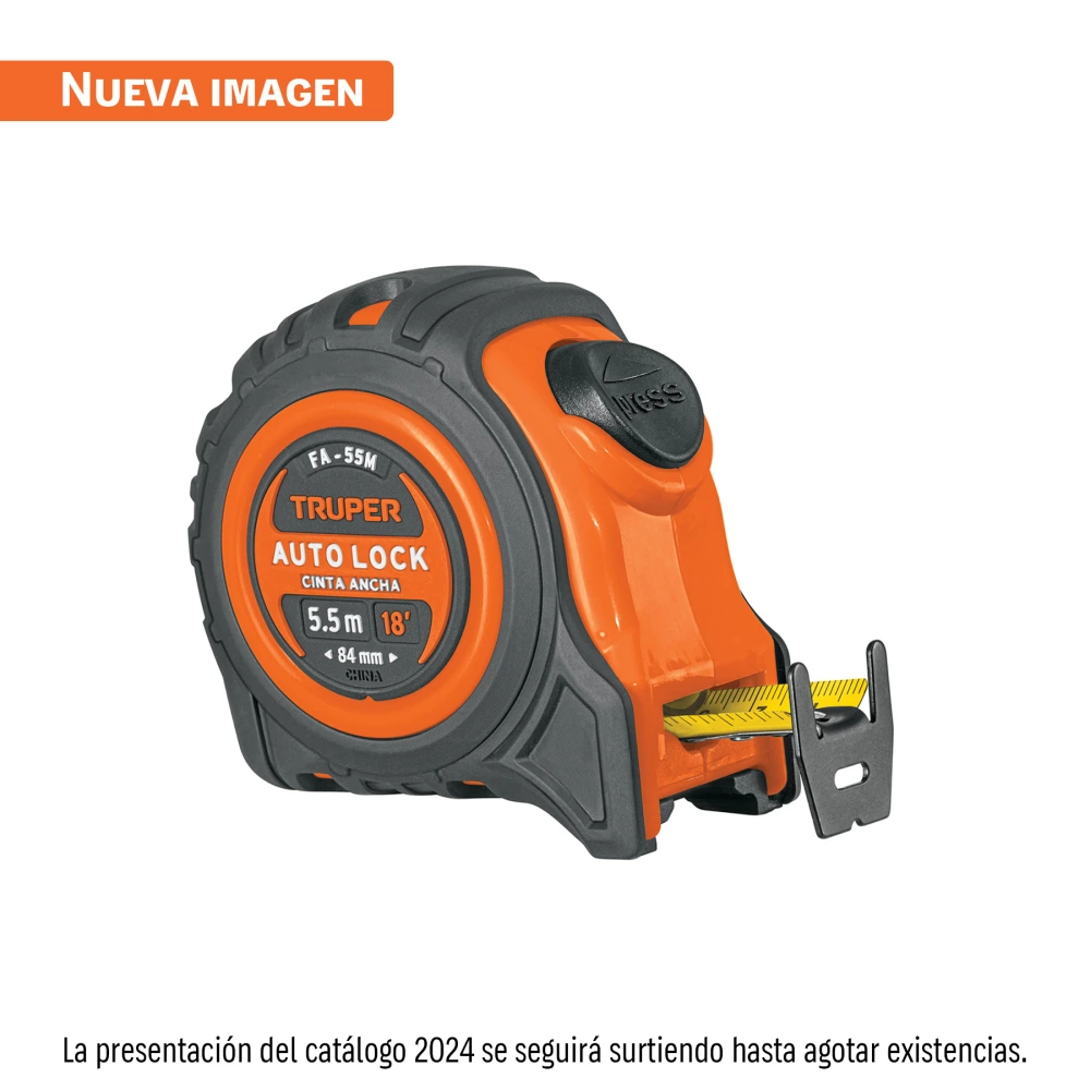 10748 FLEXÓMETRO AUTO-LOCK CONTRA IMPACTOS 5.5 M CINTA 25 MM
