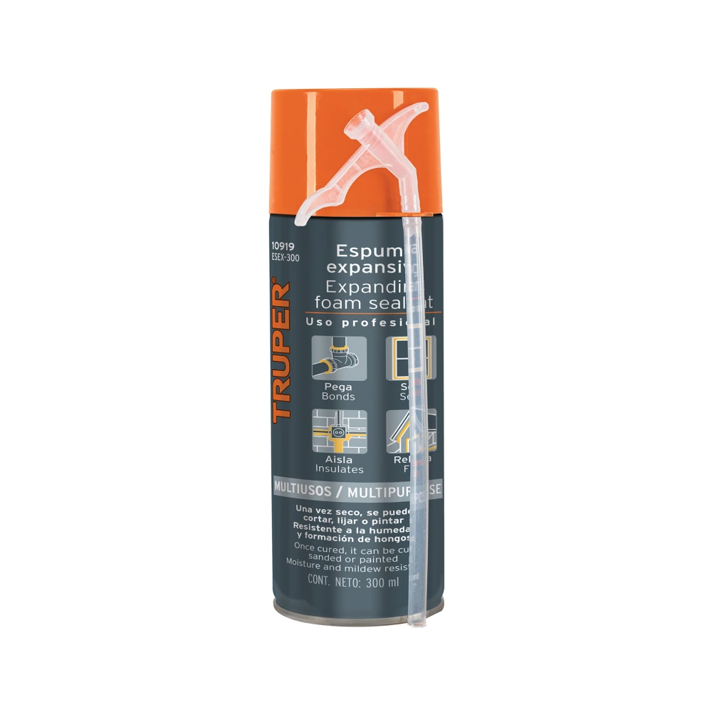 10919 ESPUMA EXPANSIVA DE POLIURETANO, 300 ML, TRUPER