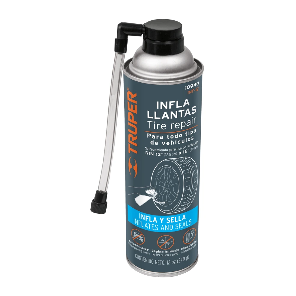 10940 INFLALLANTAS DE 12 OZ (340 G), TRUPER