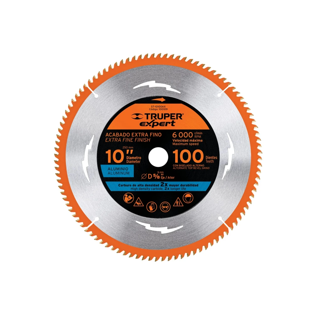 [ST-10100AX] 100109 DISCO SIERRA 10' P/ALUMINIO, 100 DIENTES CENTRO 5/8', EXPERT
