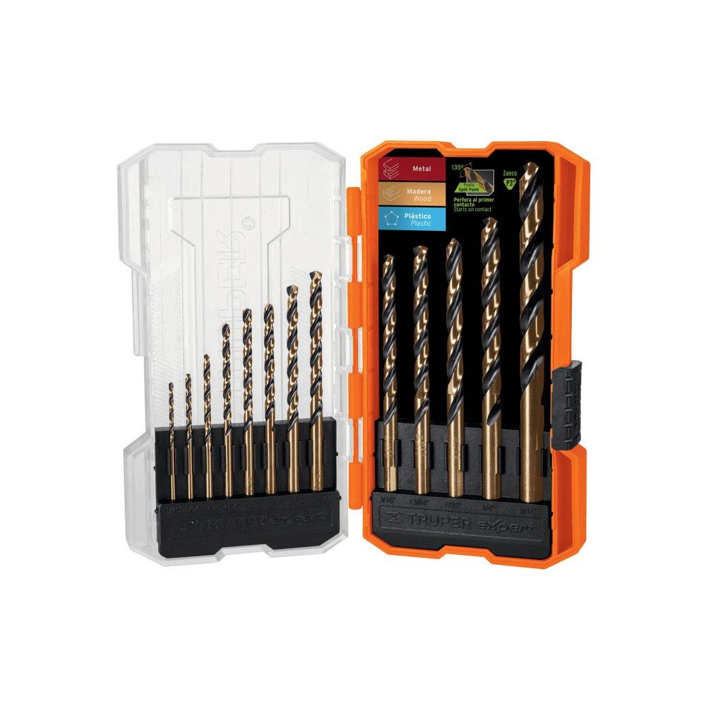 [JBAV-13] 11402 JUEGO DE 13 BROCAS HSS PARA METAL EN ESTUCHE, TRUPER EXPERT