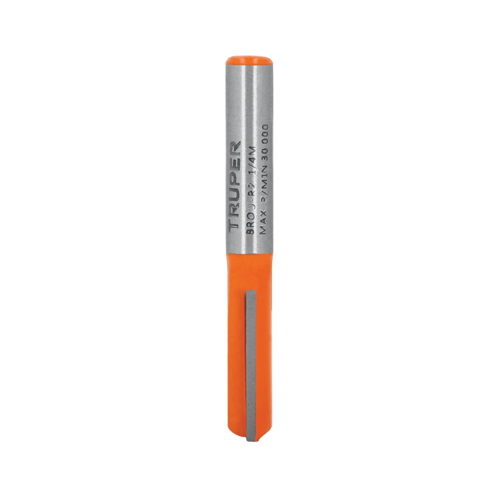 [BROU-R2-1/4M] 11452 BROCA PARA ROUTER, RECTA 2 FILOS, 1/4', MEDIANA, TRUPER