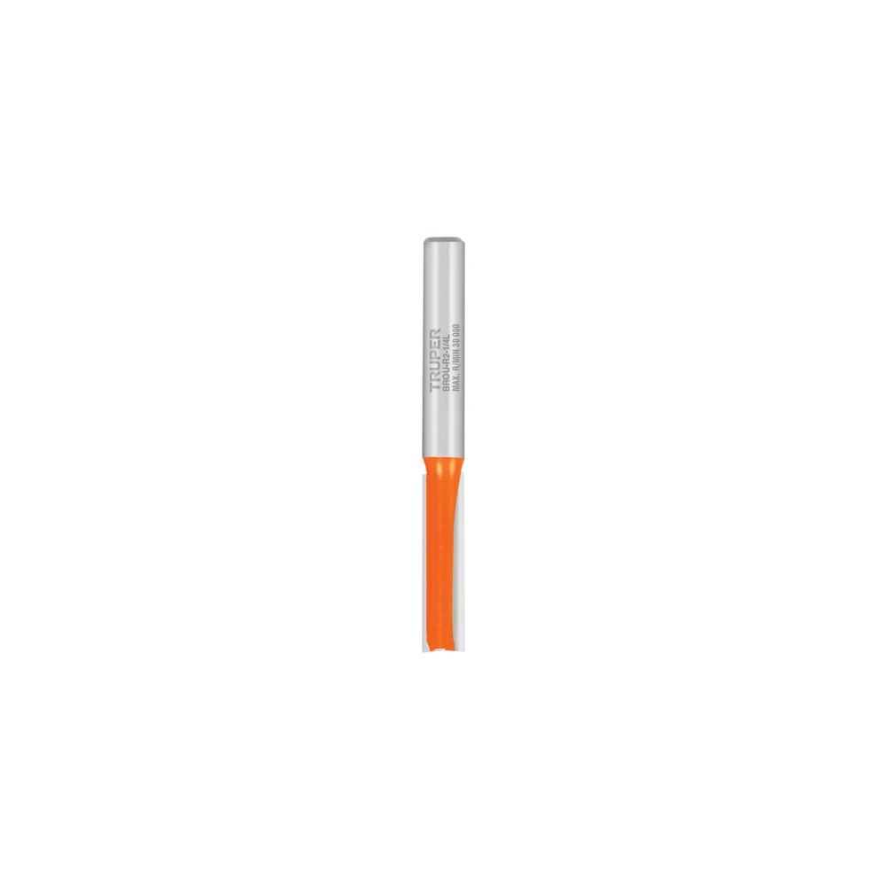 [BROU-R2-1/4L] 11453 BROCA PARA ROUTER, RECTA 2 FILOS, 1/4', LARGA, TRUPER