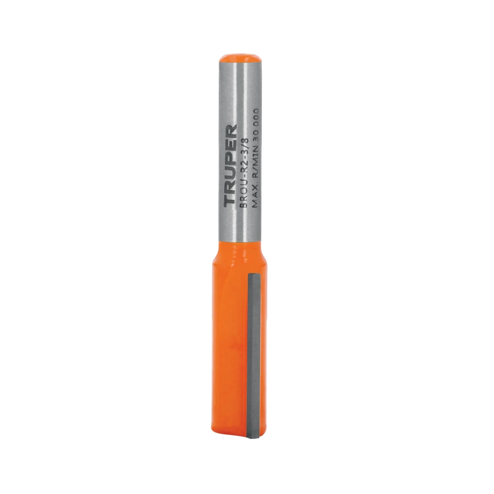 [BROU-R2-3/8] 11455 BROCA PARA ROUTER, RECTA 2 FILOS, 3/8', TRUPER