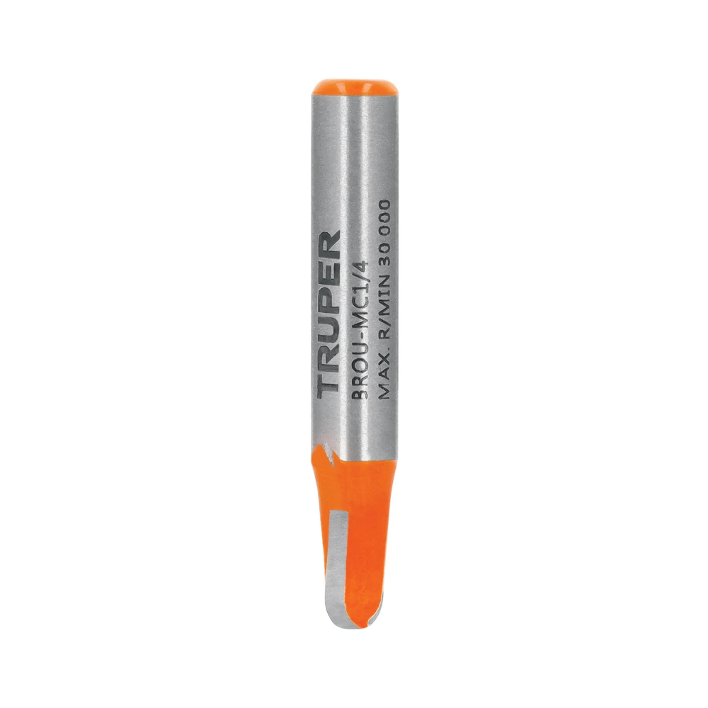 [BROU-MC1/4] 11460 BROCA PARA ROUTER, MEDIA CAÑA, 1/4', TRUPER