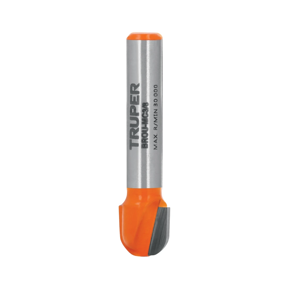 [BROU-MC3/8] 11461 BROCA PARA ROUTER, MEDIA CAÑA, 3/8', TRUPER