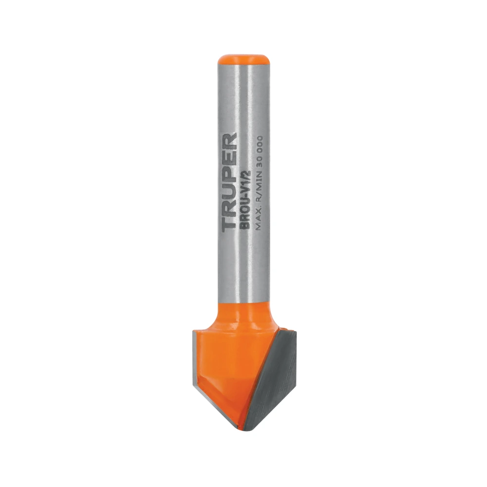 [BROU-V1/2] 11466 BROCA PARA ROUTER, CORTE EN 'V', 1/2', TRUPER