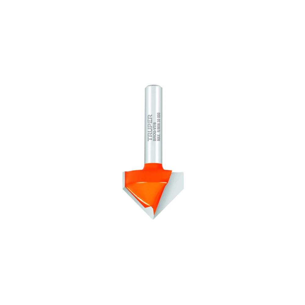 [BROU-V7/8] 11467 BROCA PARA ROUTER, CORTE EN 'V', 7/8', TRUPER