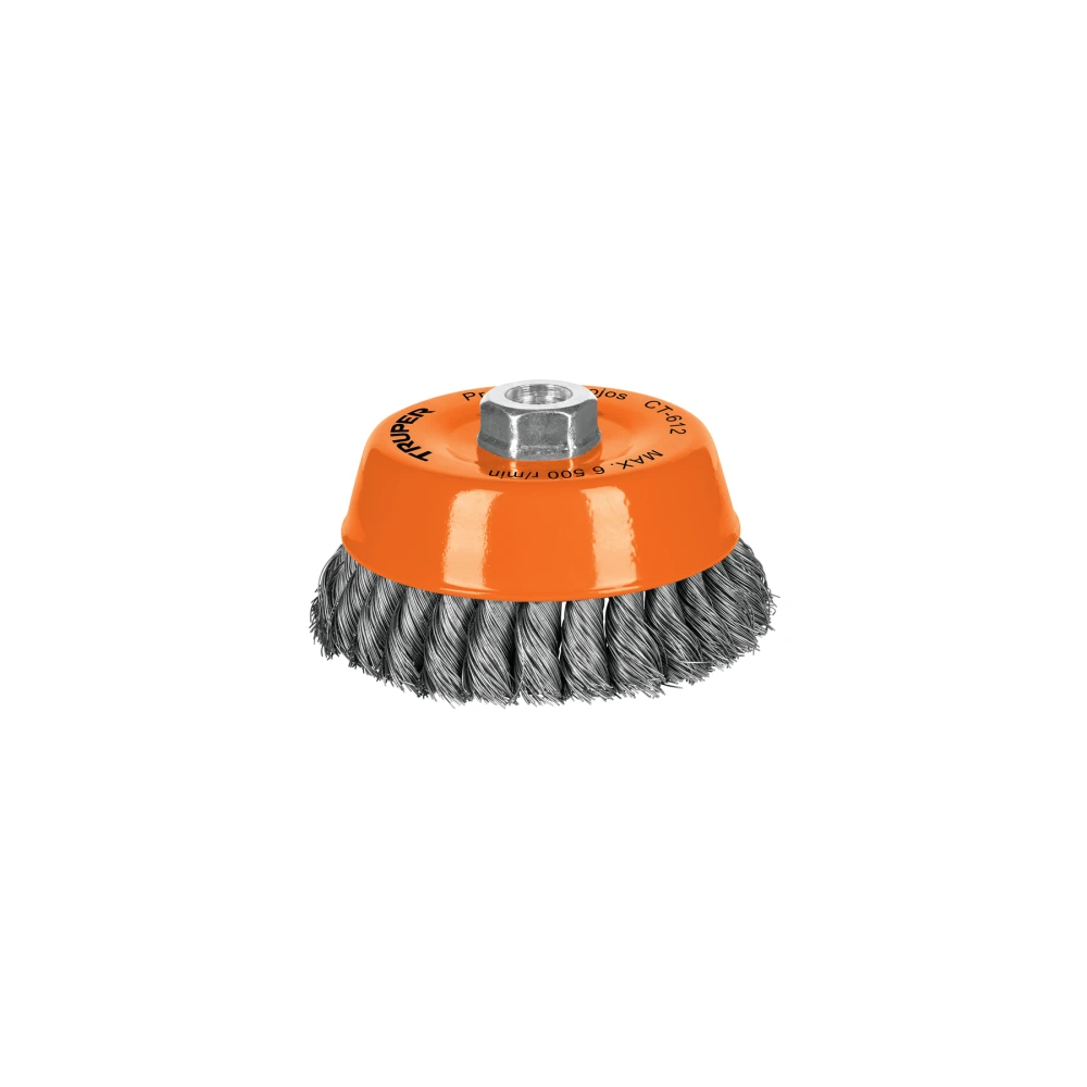 [CT-612] 11541 CARDA COPA 5' ALAMBRE TRENZADO FINO, EJE 5/8'-11, TRUPER