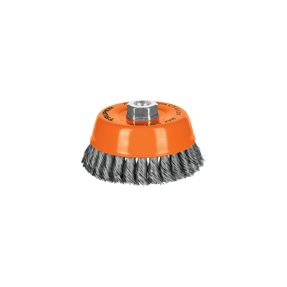 [CT-612X] 11542 CARDA COPA 5' ALAMBRE TRENZADO GRUESO, EJE 5/8'-11, TRUPER