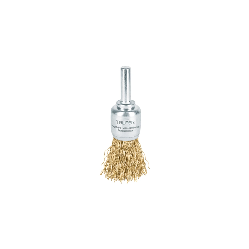 [COM-3/4] 11593 CARDA TIPO BROCHA 3/4' ALAMBRE GRUESO PARA TALADRO, TRUPER