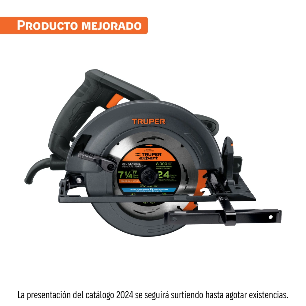[SICI-7-1/4N4] 11779 SIERRA CIRCULAR 7-1/4', 1800W, TRUPER INDUSTRIAL