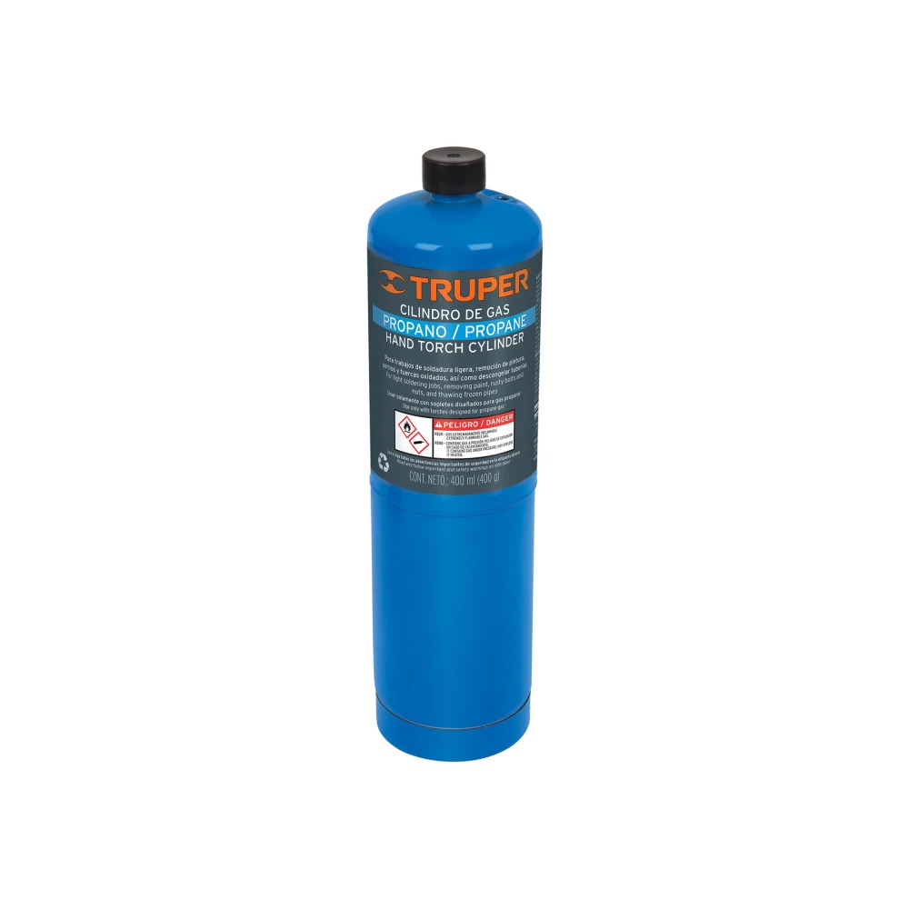 [GAS-400A] 11913 CILINDRO DE GAS PROPANO DE 400G, AZUL, TRUPER