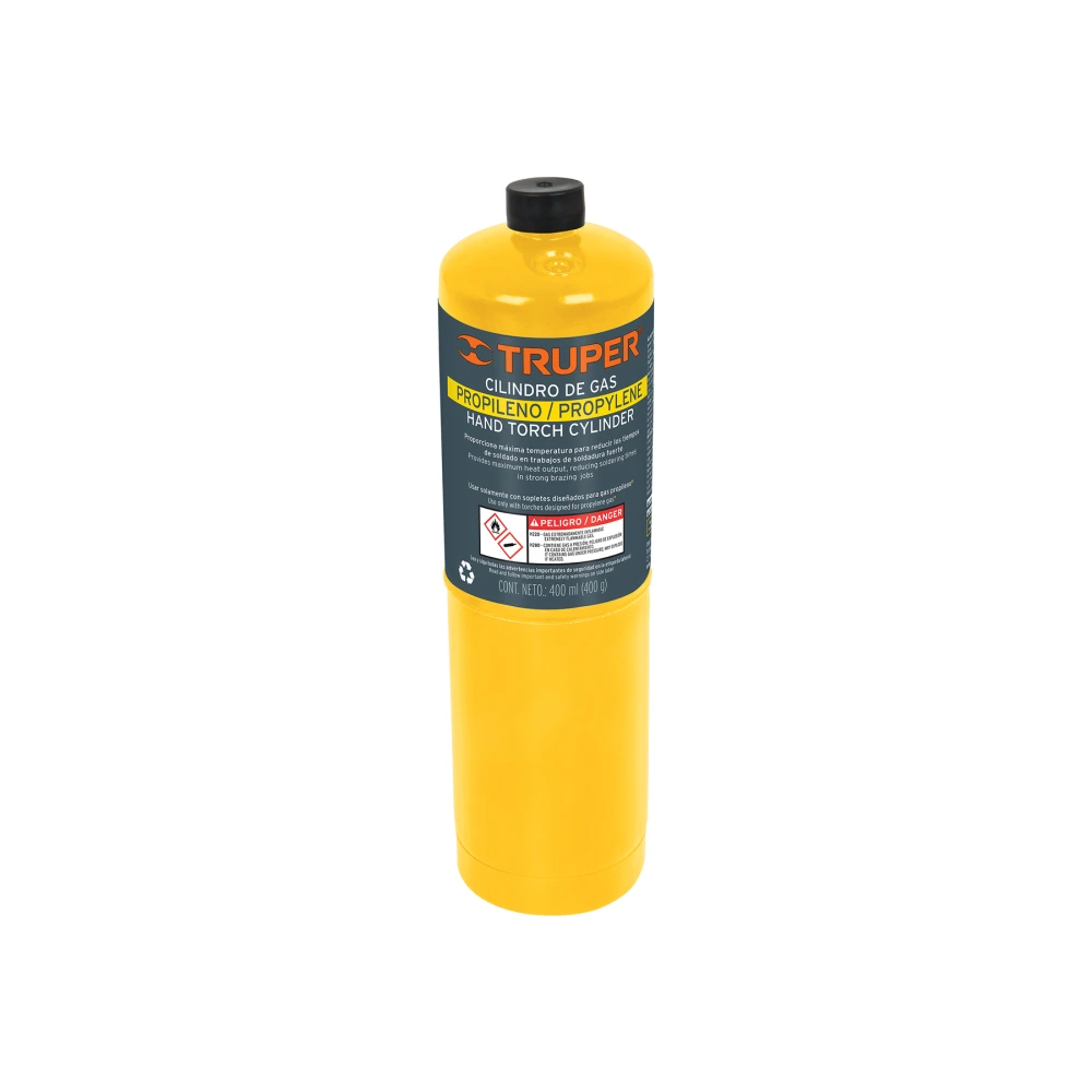[GAS-400N] 11914 CILINDRO DE GAS PROPILENO DE 400 G, AMARILLO, TRUPER