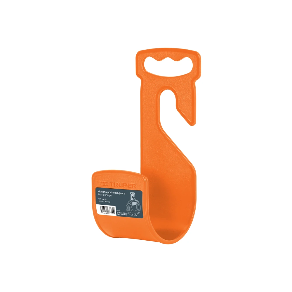 100173 GANCHO PLÁSTICO NARANJA PARA MANGUERA DE JARDÍN, TRUPER