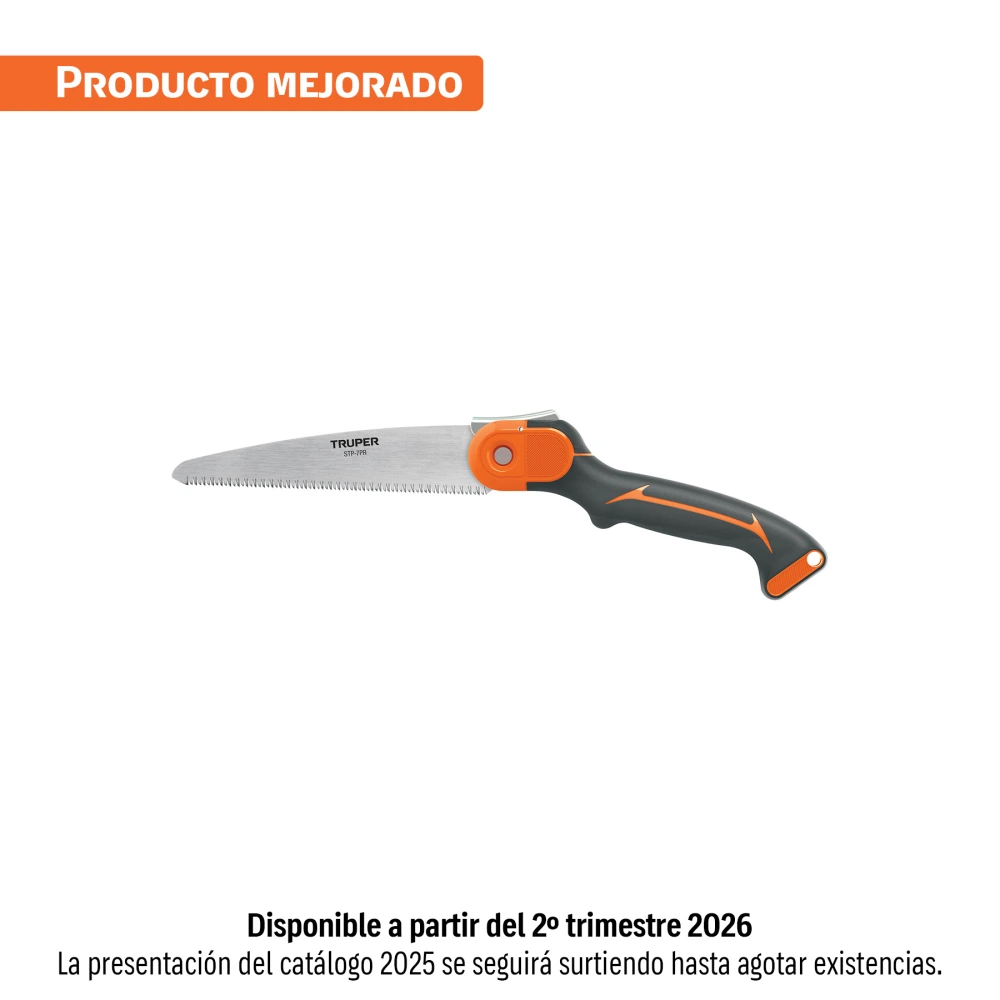 100197 SERRUCHO PLEGABLE 7' HOJA RECTA 11 DPP MANGO PLÁSTICO,TRUPER