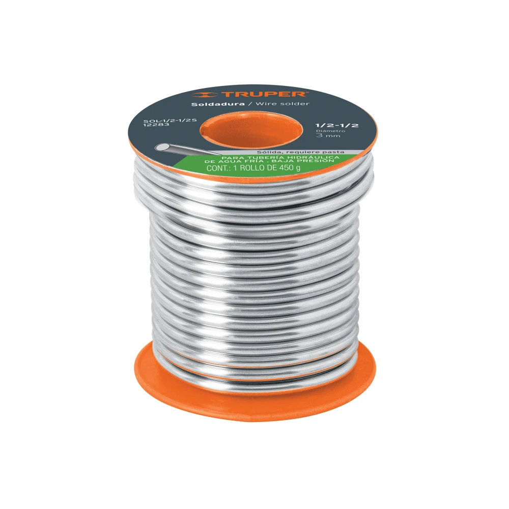 [SOL-445K] 12283 SOLDADURA 1/2-1/2 PARA TUBERÍA BAJA PRESIÓN, 450G, SOLDAKLIN