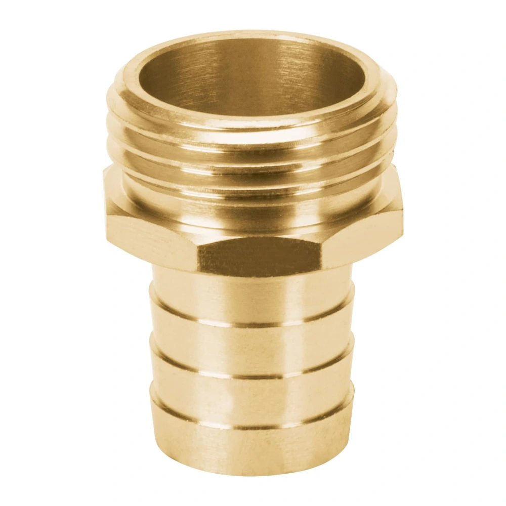 [CM-3/4B] 12287 CONECTOR 3/4' MACHO DE LATÓN SÓLIDO PARA MANGUERA, TRUPER