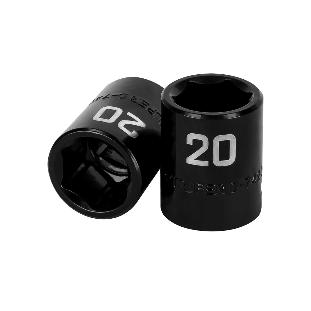 [D-7420-M] 12420 DADO CUADRO 1/2' DE IMPACTO 6 PUNTAS DE 20 MM, TRUPER