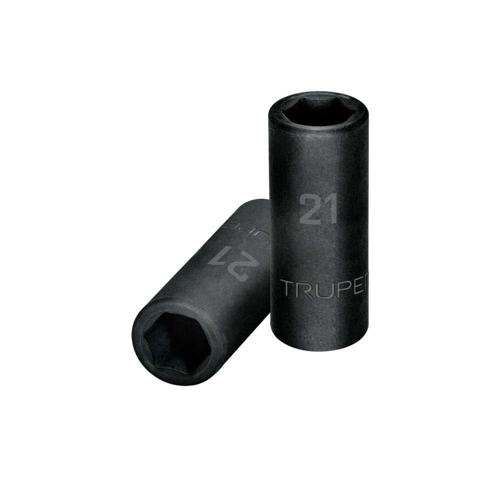 [D-7321-ML] 12433 DADO LARGO CUADRO 1/2' DE IMPACTO 6 PUNTAS DE 21 MM, TRUPER
