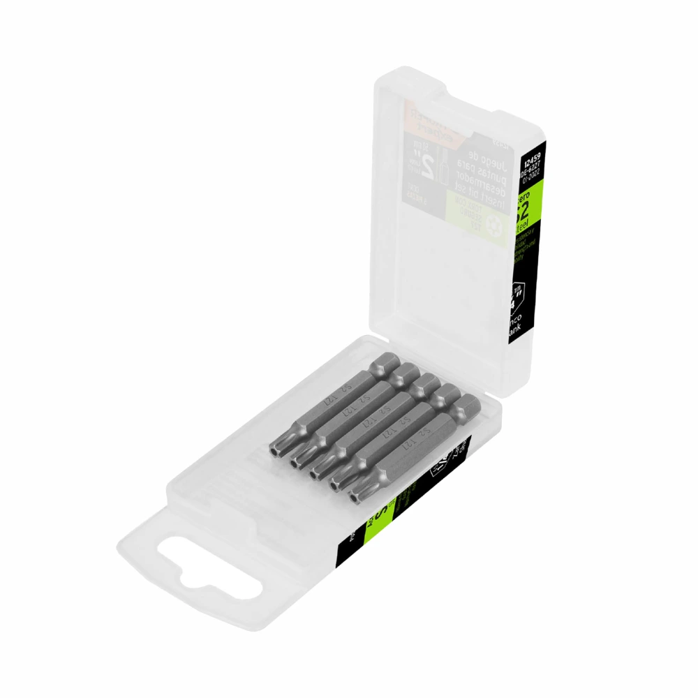 [PUDE-6227] 12459 ESTUCHE CON 5 PUNTAS TORX T27 CON SEGURO LARGO 2', EXPERT