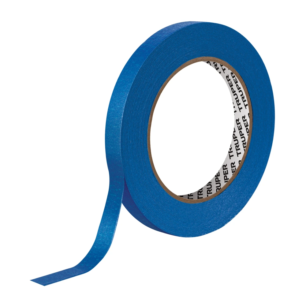 [MSK-1/2A] 12620 CINTA MASKING TAPE AZUL DE 1/2' X 50 M PARA PINTOR, TRUPER