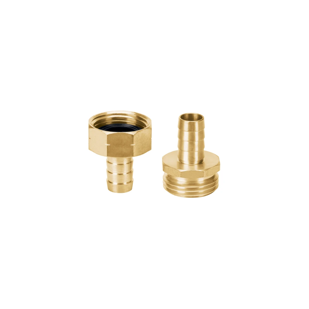 [CFM-1/2B] 12704 CONECTORES 1/2' MACHO Y HEMBRA DE LATÓN SÓLIDO PARA MANGUERA
