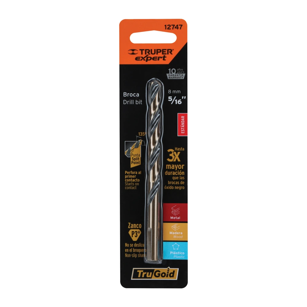 [BAV-5/16-B] 12747 BROCA HSS 5/16' TRUGOLD PARA METAL EN BLÍSTER, EXPERT