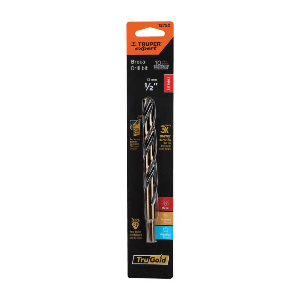 [BAV-1/2-B] 12750 BROCA HSS 1/2' TRUGOLD PARA METAL EN BLÍSTER, EXPERT