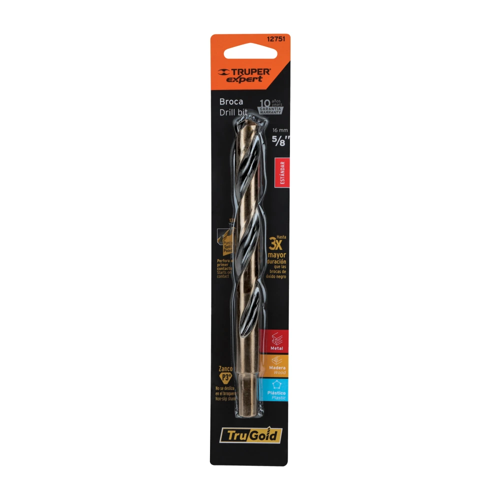 [BAV-5/8-B] 12751 BROCA HSS 5/8' TRUGOLD PARA METAL EN BLÍSTER, EXPERT