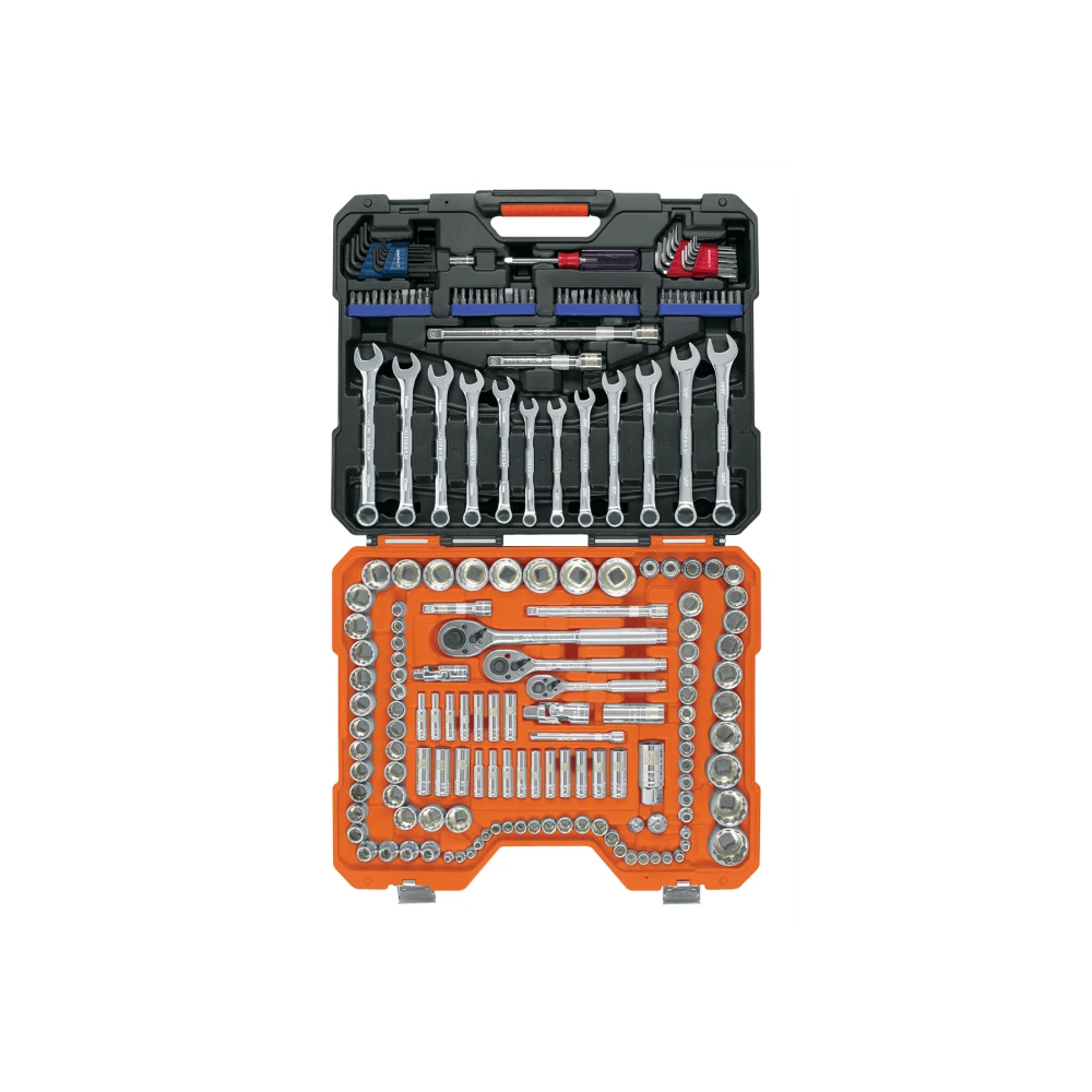 [JD-199MP] 12894 JUEGO 199 HERRAMIENTAS 1/4', 3/8' Y 1/2' STD Y MM P/MECÁNICO