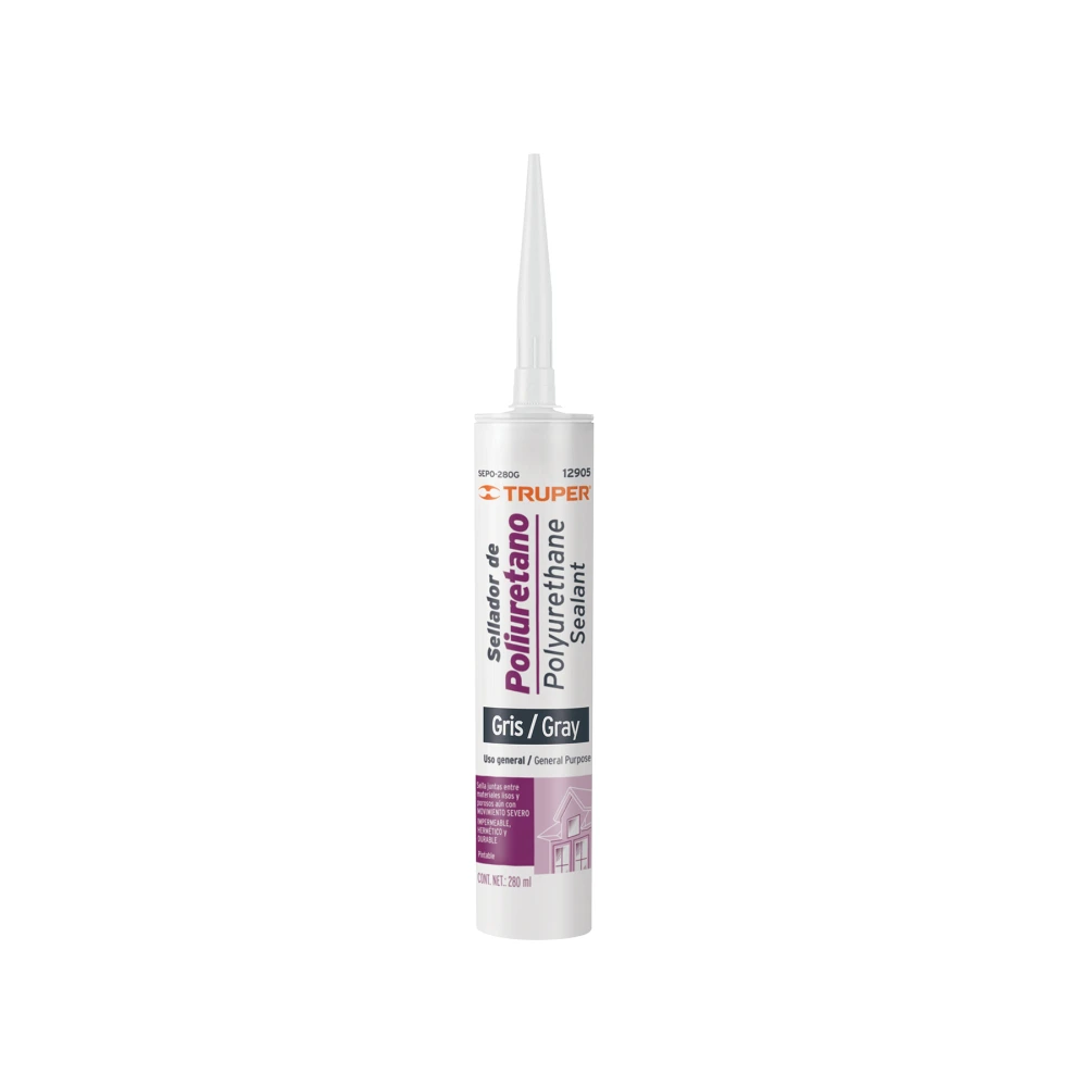 [SEPO-280G] 12905 SELLADOR DE POLIURETANO DE 280 ML, GRIS, TRUPER
