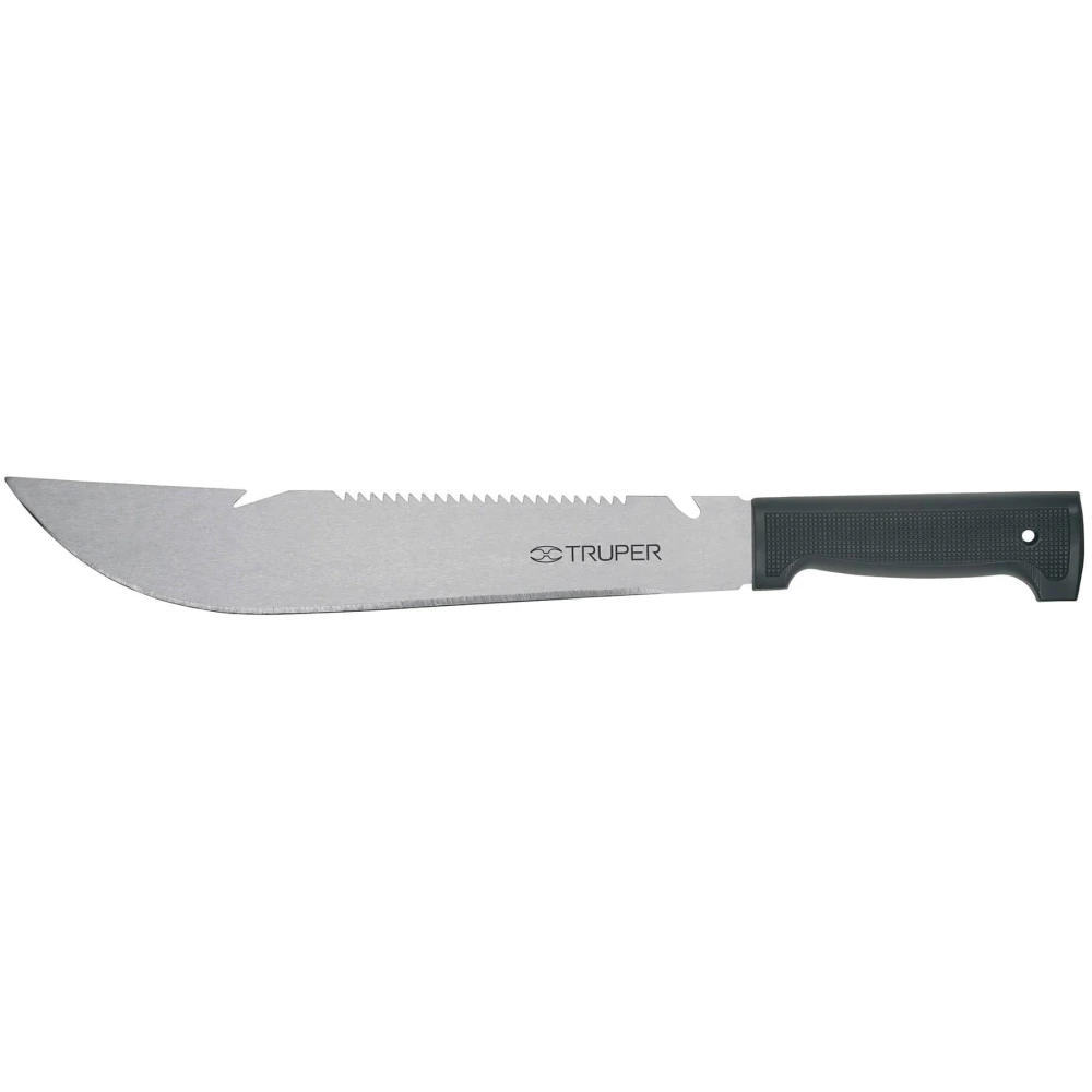 100655 MACHETE RAMBO 12', CACHA INYECTADA NEGRA, TRUPER