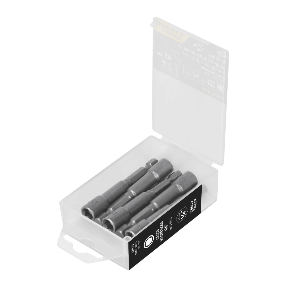 [PUDE-9025] 12939 ESTUCHE CON 5 DADOS MAGNÉTICOS DE 1/4' LARGO 2-1/2', EXPERT