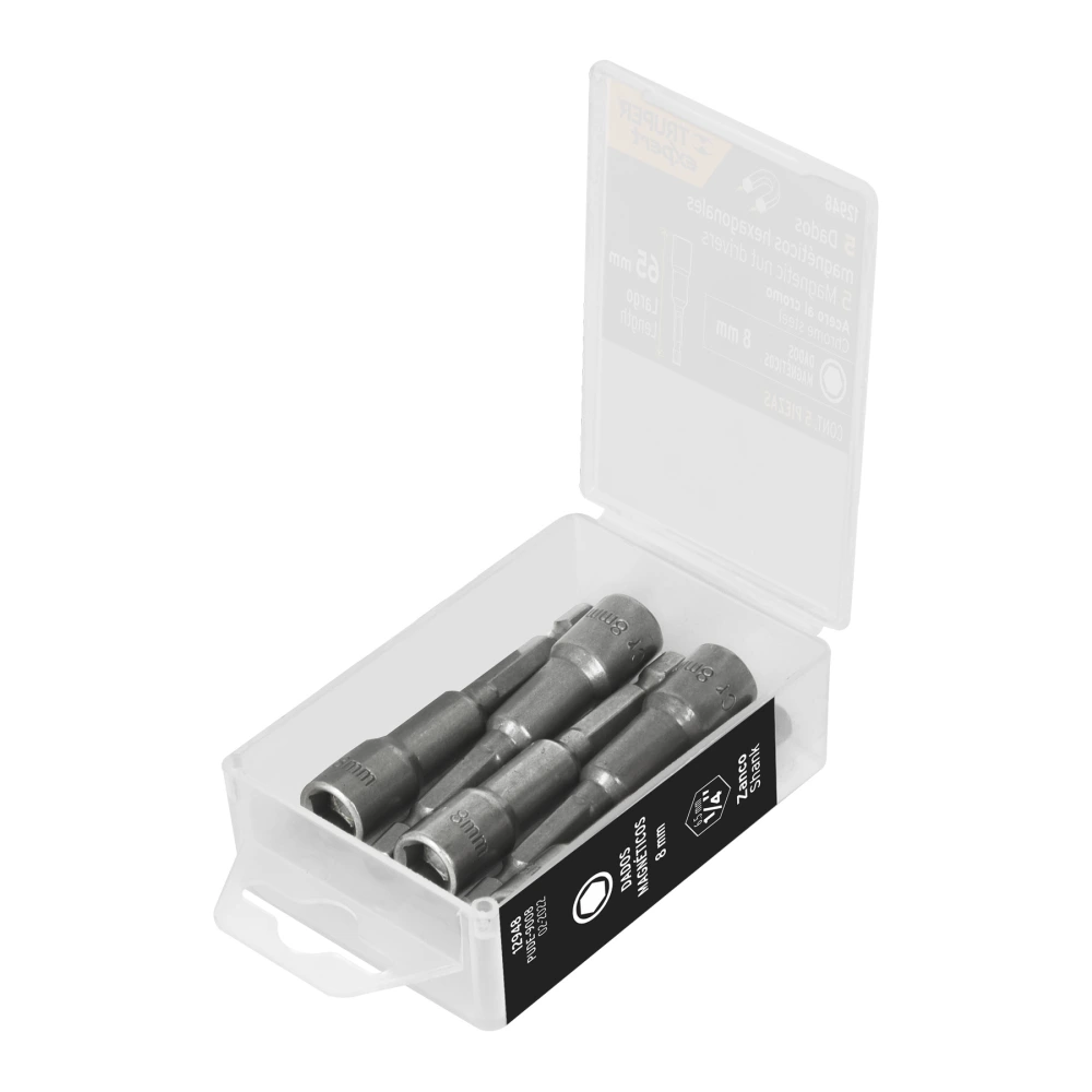 [PUDE-9008] 12948 ESTUCHE CON 5 DADOS MAGNÉTICOS DE 8 MM LARGO 2-1/2', EXPERT