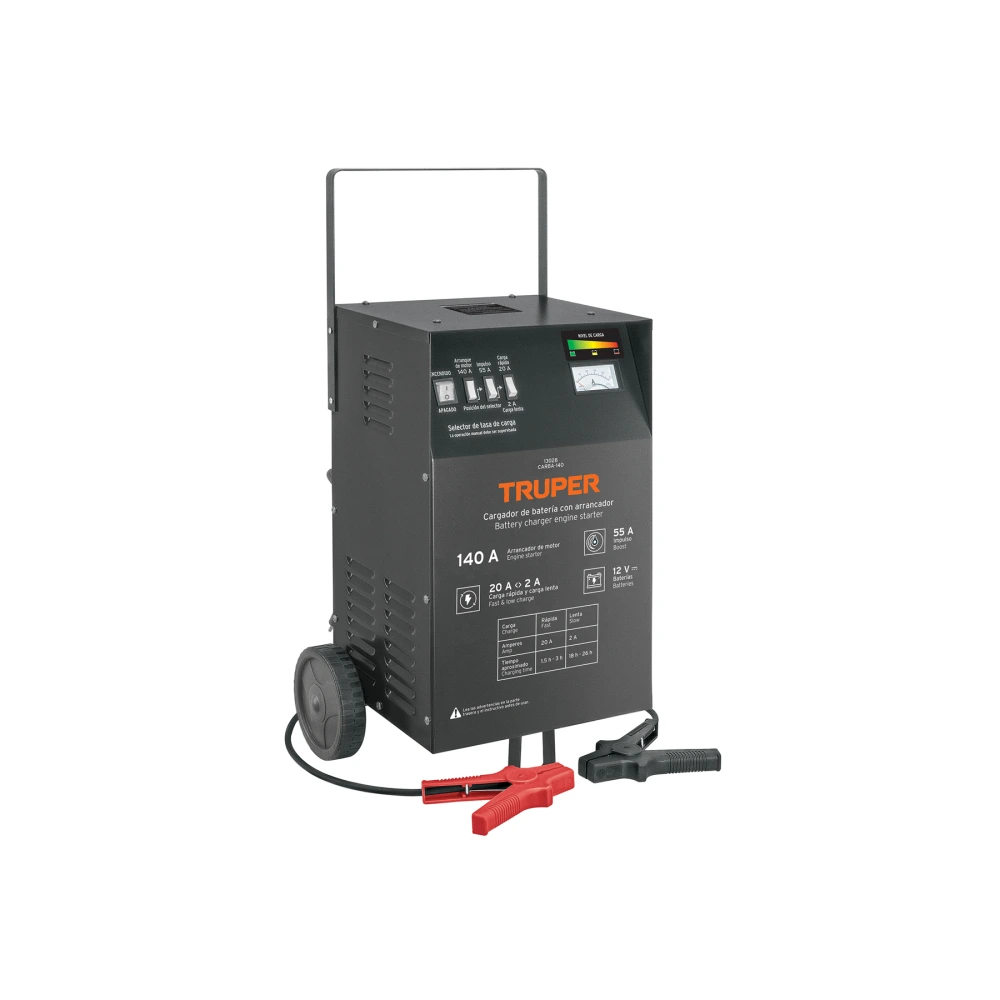 [CARBA-140] 13028 CARGADOR DE BATERÍAS 55 A, ARRANCADOR DE 140A, 12V, TRUPER