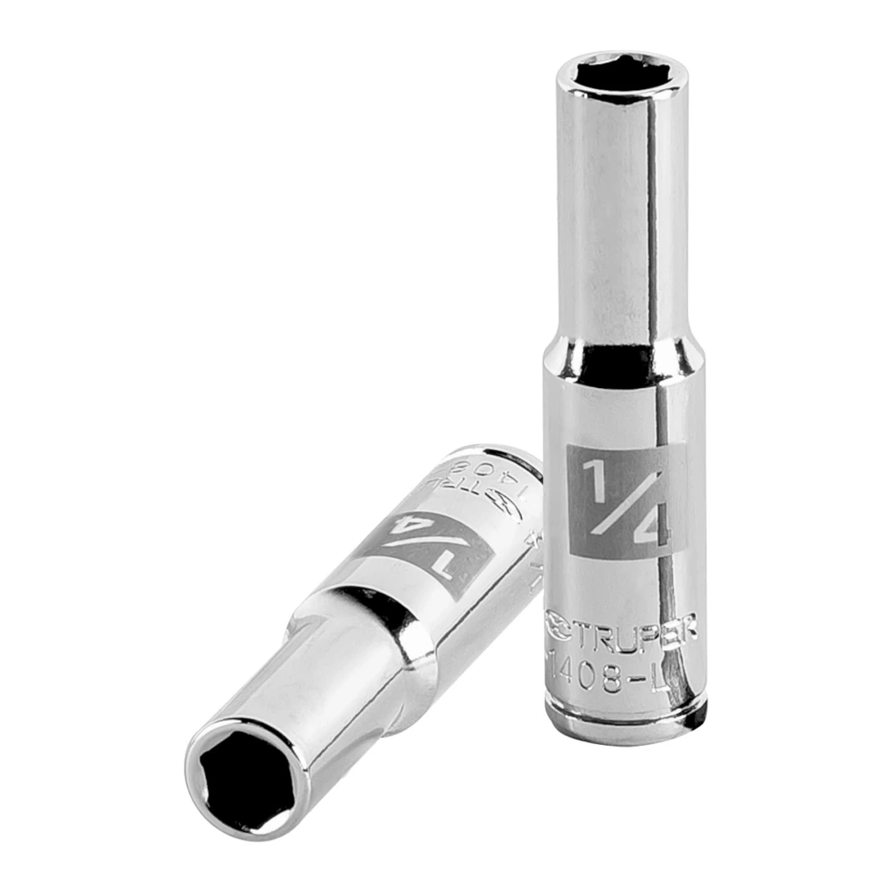 [D-1408-L] 13182 DADO LARGO DE 1/4', 6 PUNTAS, CUADRO 1/4', TRUPER