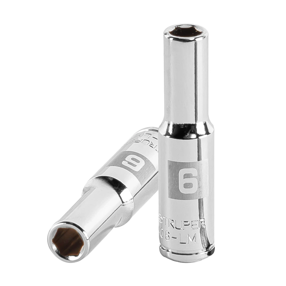 [D-1406-LM] 13200 DADO LARGO DE 6 MM, 6 PUNTAS, CUADRO 1/4', TRUPER