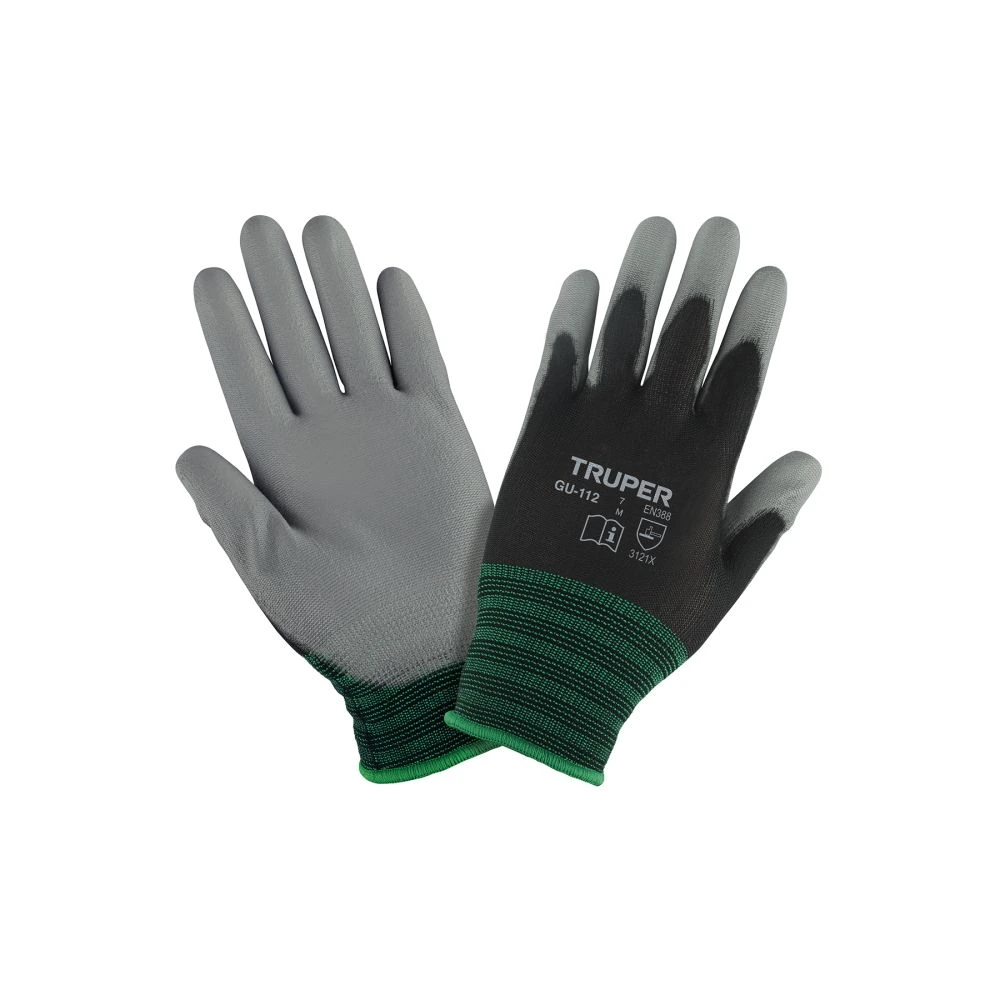[GU-112] 13291 GUANTES DE NYLON RECUBIERTOS DE POLIURETANO, M, TRUPER