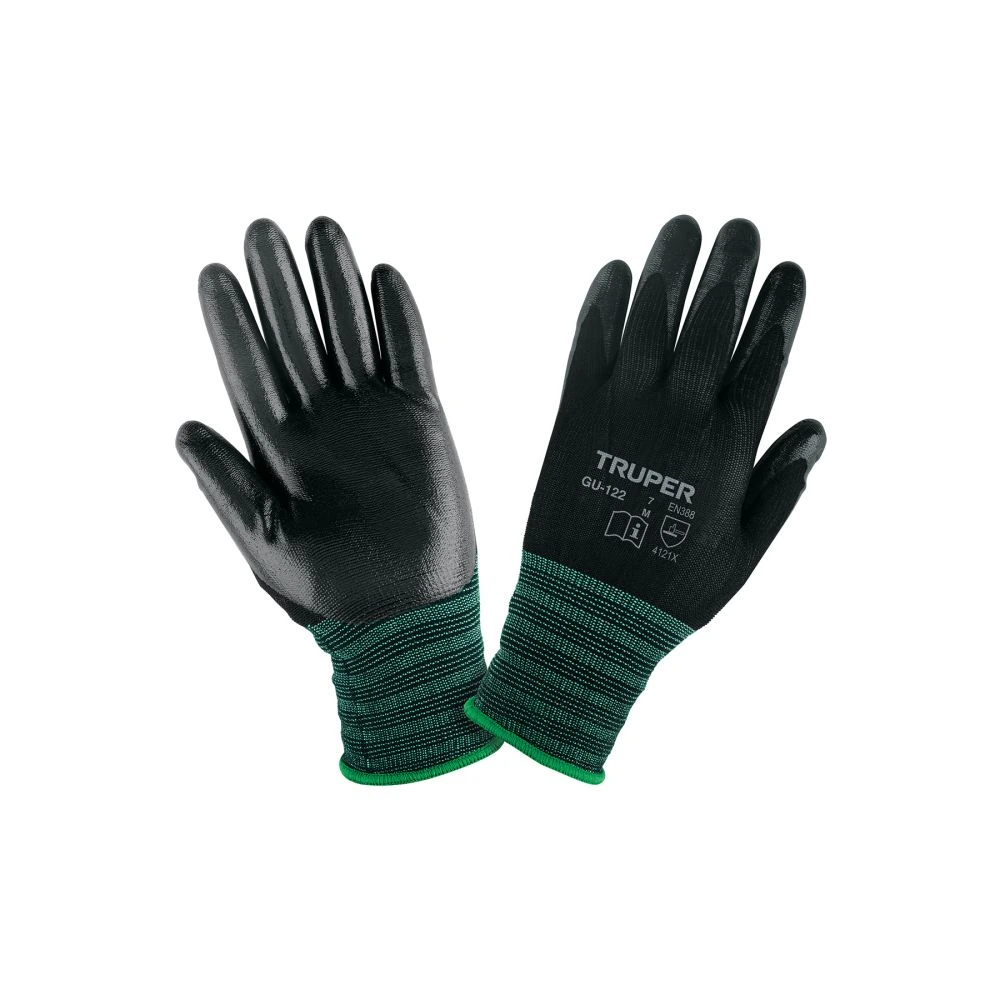 [GU-122] 13294 GUANTES DE NYLON RECUBIERTOS DE NITRILO, M, TRUPER