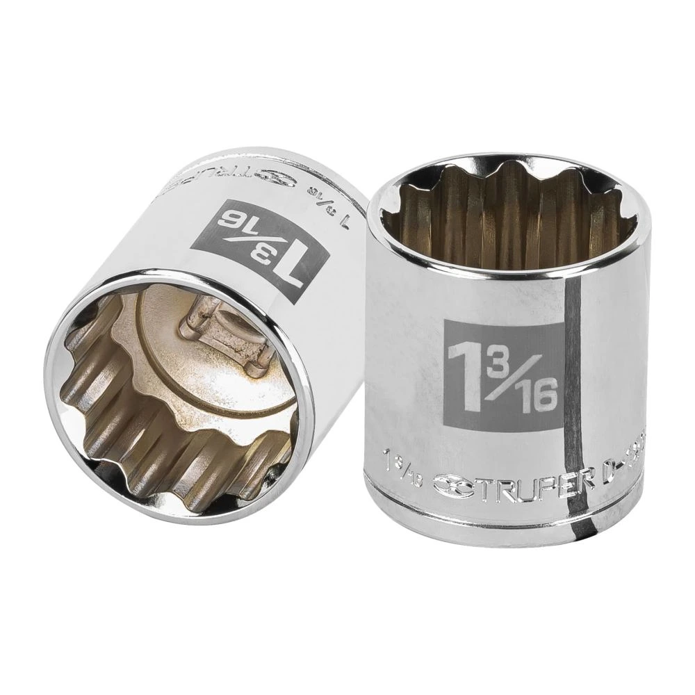 [D-1238] 13313 DADO DE 1-3/16', 12 PUNTAS, CUADRO 1/2', TRUPER