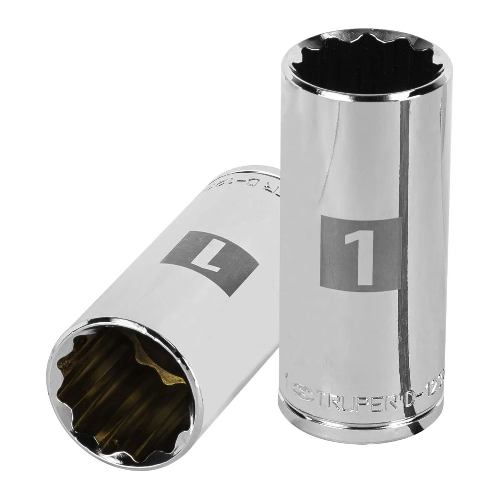 [D-1232-EL] 13370 DADO LARGO DE 1', 12 PUNTAS, CUADRO 1/2', TRUPER