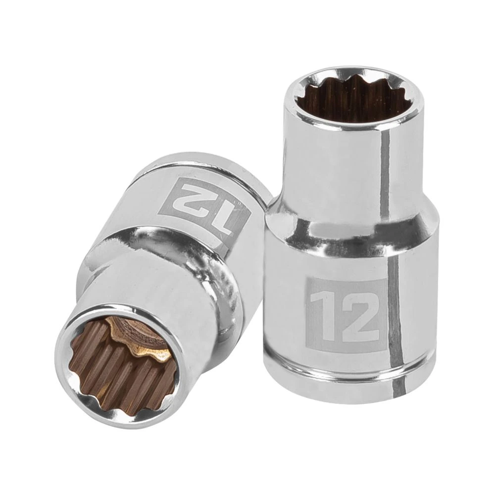 [D-1212-EM] 13526 DADO DE 12 MM, 12 PUNTAS, CUADRO 1/2', TRUPER