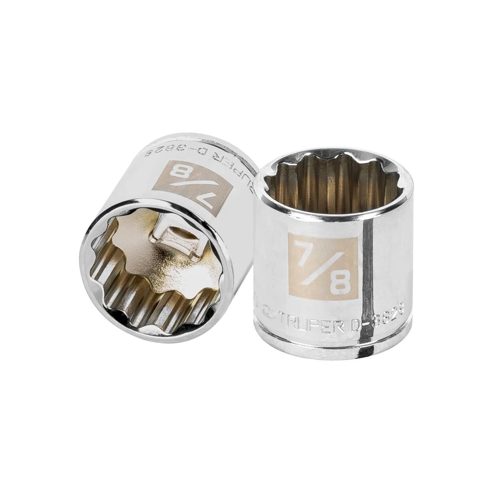 [D-3828] 13590 DADO DE 7/8', 12 PUNTAS, CUADRO 3/8', TRUPER