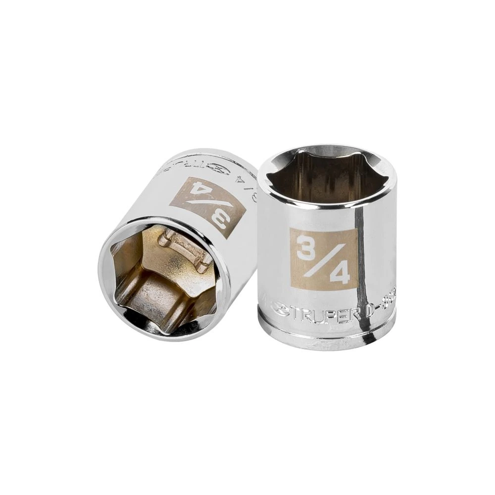 [D-3824-H] 13613 DADO DE 3/4', 6 PUNTAS, CUADRO 3/8', TRUPER