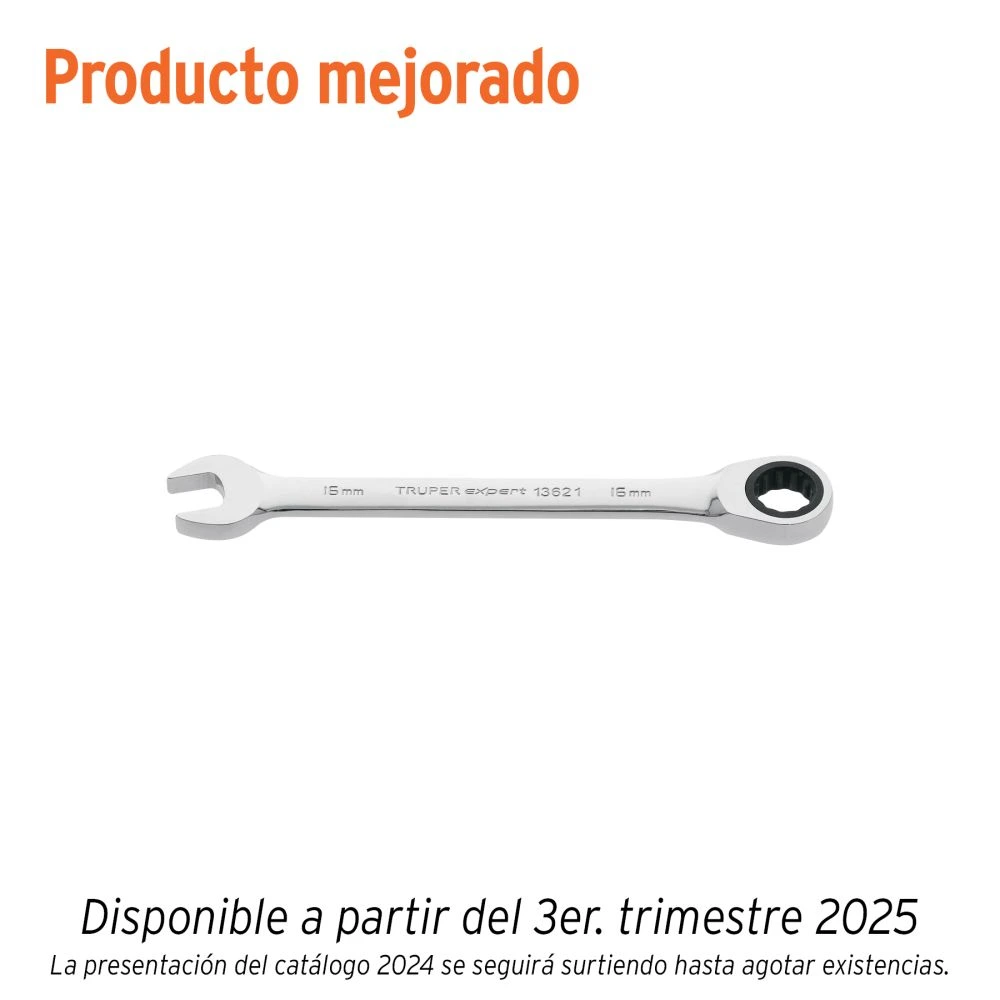 [LL-2016MX] 13621 LLAVE COMBINADA CON MATRACA 16 MM X 202 MM LARGO, EXPERT