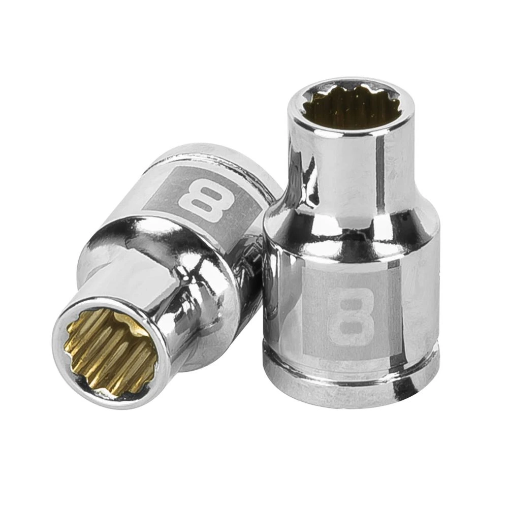 [D-3808-M] 13628 DADO DE 8 MM, 12 PUNTAS, CUADRO 3/8', TRUPER