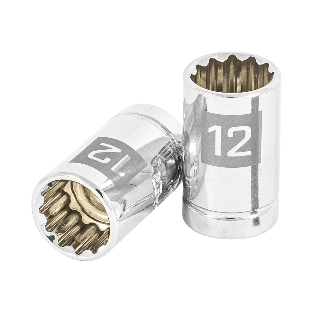 [D-3812-M] 13632 DADO DE 12 MM, 12 PUNTAS, CUADRO 3/8', TRUPER