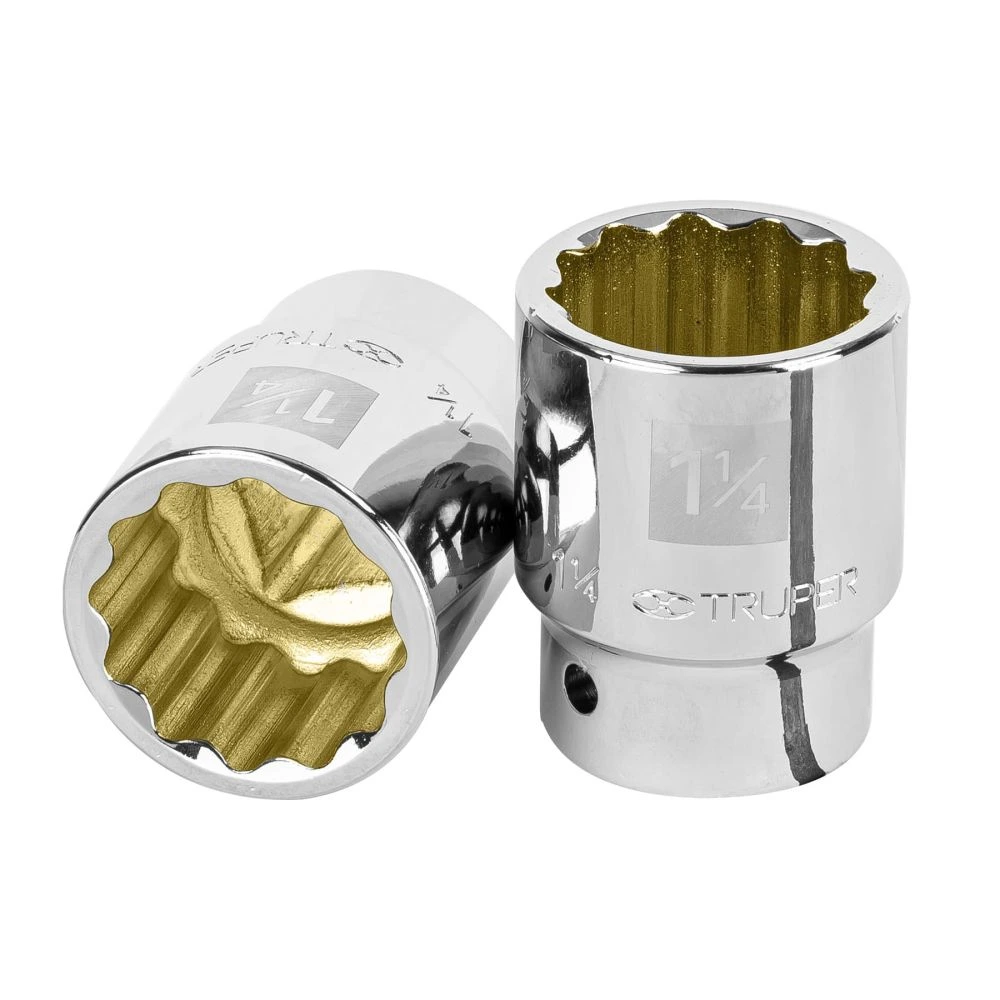 [D-3440] 13858 DADO DE 1-1/4', 12 PUNTAS, CUADRO 3/4', TRUPER